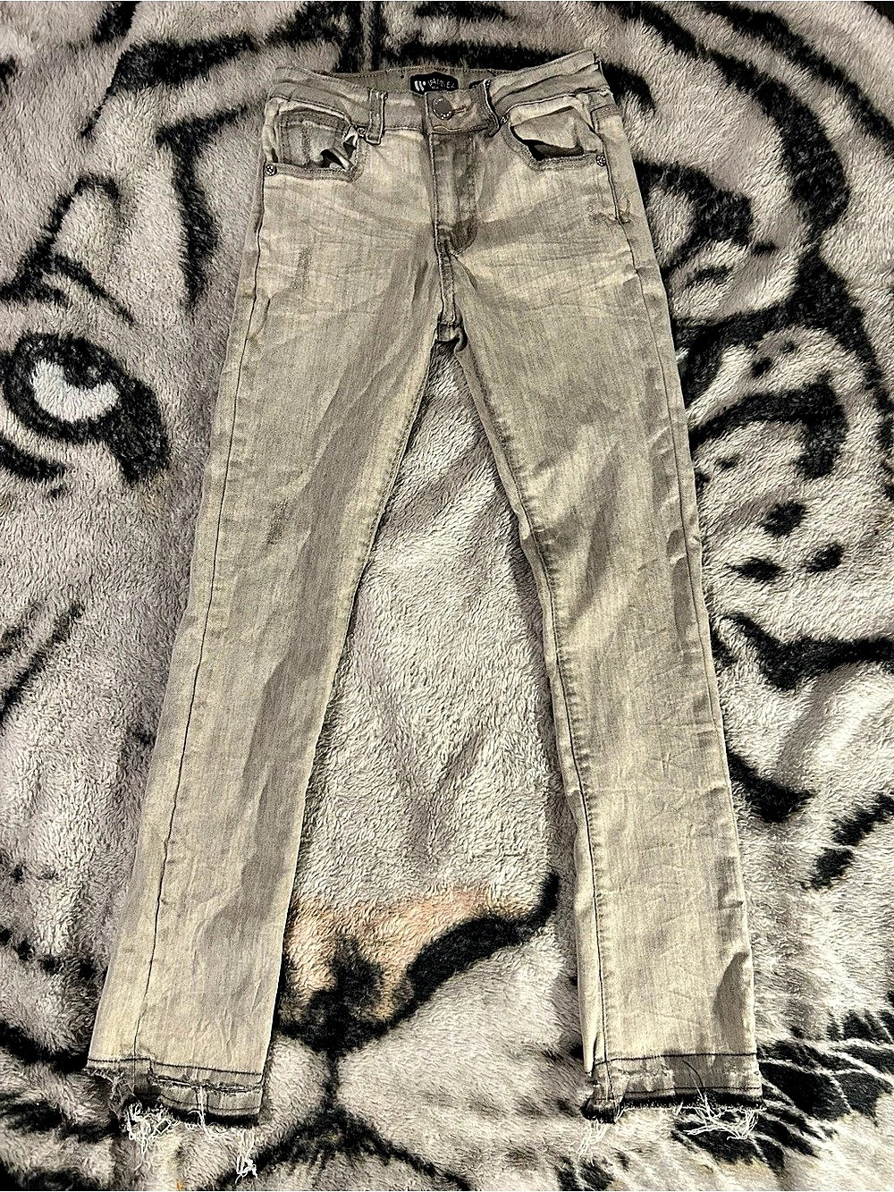 Stacked Fit Gray Jeans Waist 10